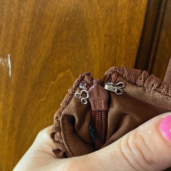 Brand new Laundry by Shelli Segal brown beaded and ruched evening dress 😍😍😍 - Picture 11 of 16